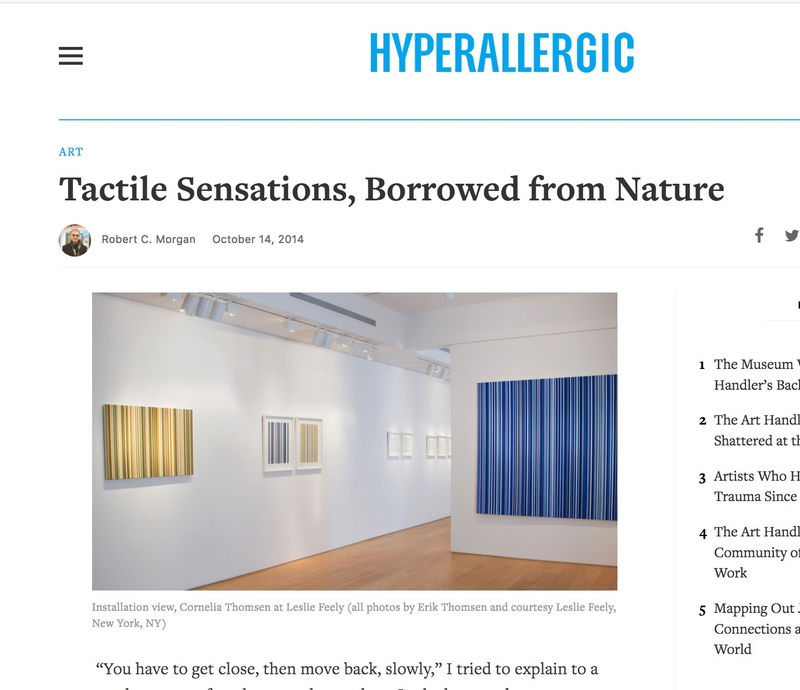 Installation view, Cornelia Thomsen at Leslie Feely