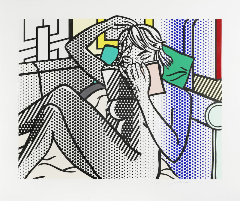 Nude Reading by Roy Lichtenstein, Relief Print from an edition of 60, at Coskun Fine Art, 1994, by Roy Lichtenstein, Relief Print from an edition of 60, at Coskun Fine Art