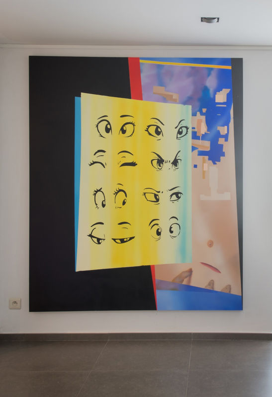 Hoda Kashiha. Eyes Never Stop Seeing All Things, 2020. Acrylic on canvas. 180 x 150 cm.