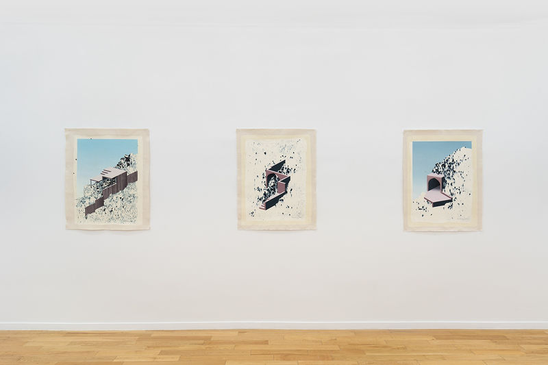 Installation view of Passing through Alborz Range in 3’ 20" exhibition at Chapter NY. Photo by: Charles Benton _______________________ Courtesy of Chapter NY