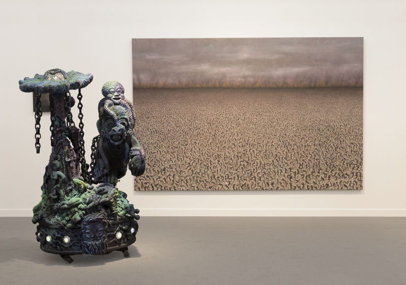 Installation view of Dastan's presentation at Frieze LA 2023 - Photo by Melika Shafahi