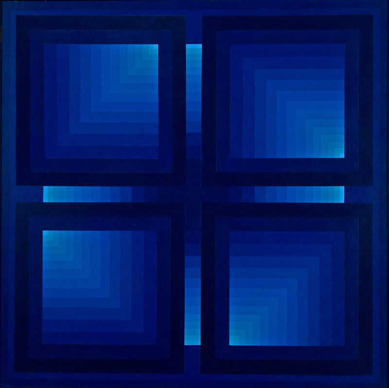 Hannes Beckmann Accende Lumen, 1974 Acrylic on canvas board 48 x 48" Series: Op