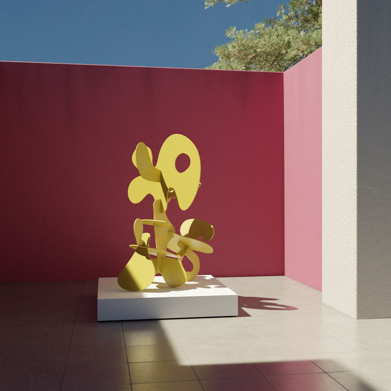 Misha Milovanovich sculpture dellasposa gallery london exhibition shape of colour contemporary art sculpture