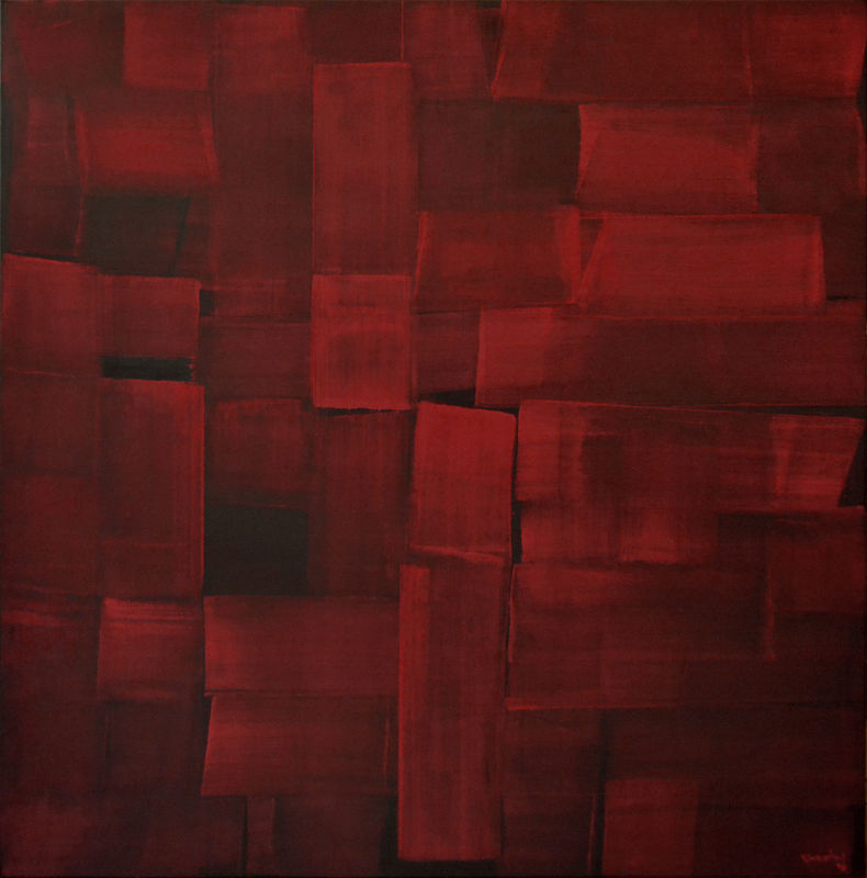 Sans titre, 2006 Casein on canvas 210 x 210 cm