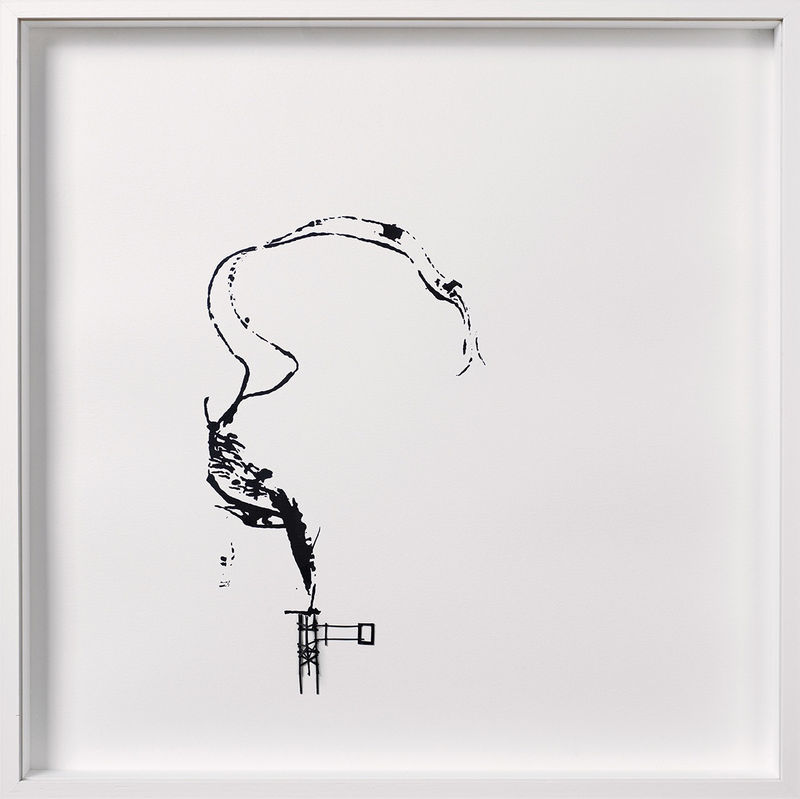 NERMİN ER City in Rehearsal 1, 2022 Paper relief and ink on paper 49x49 cm Framed: 52x52 cm