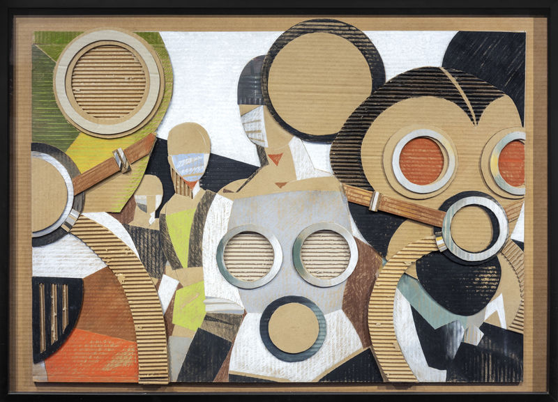 © Jann Haworth, March: Mannequin Defectors II, 2017 Pastel on mixed media