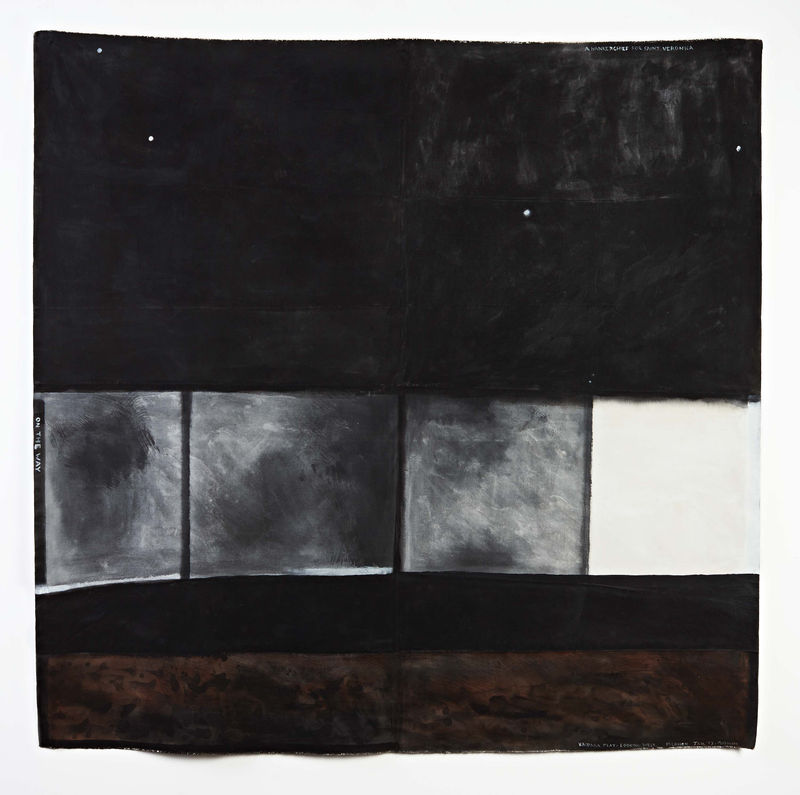 McCahon, A Handkerchief for St Veronica, 1973, synthetic polymer paint on unstretched canvas, 1795 x 1775mm