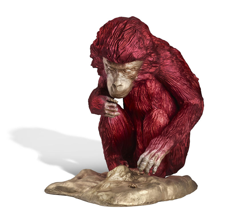 Lisa Roet, Communitas 1, 2017 [cast 2025], bronze, candy automotive paint, 600 x 550 x 650mm