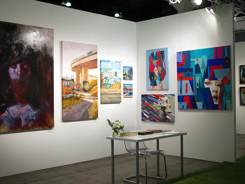 Installation view of LA Art Show booth 2015
