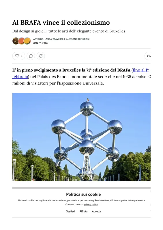 ARTOOLS, Al BRAFA vince il collezionismo