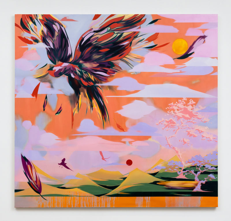 Annette Hur, “Leave without Guilt”, 2022, Oil on canvas, 78 x 82 inches (198.1 x 208.3 cm)