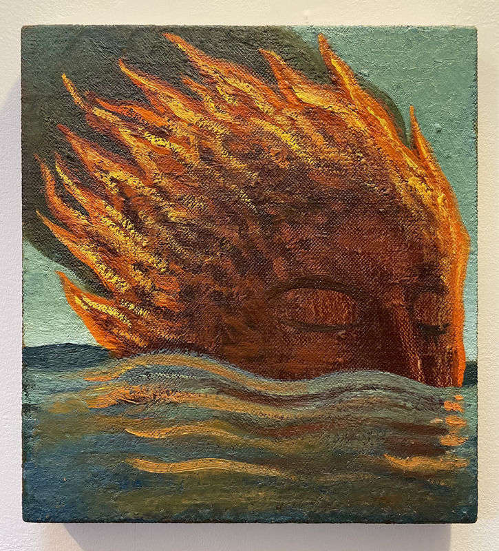 Nat Meade, Wreck, 2022, oil on linen, 12 x 11 in (30.5 x 27.9 cm)