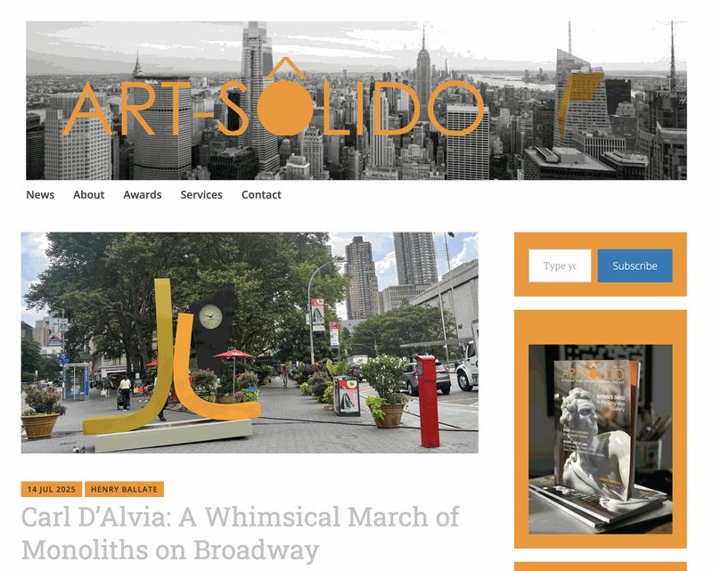 Carl D'Alvia in 'Carl D’Alvia: A Whimsical March of Monoliths on Broadway'