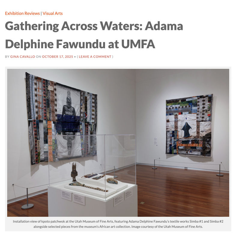 Adama Delphine Fawundu in 'Gathering Across Waters: Adama Delphine Fawundu at UMFA', Artists of Utah