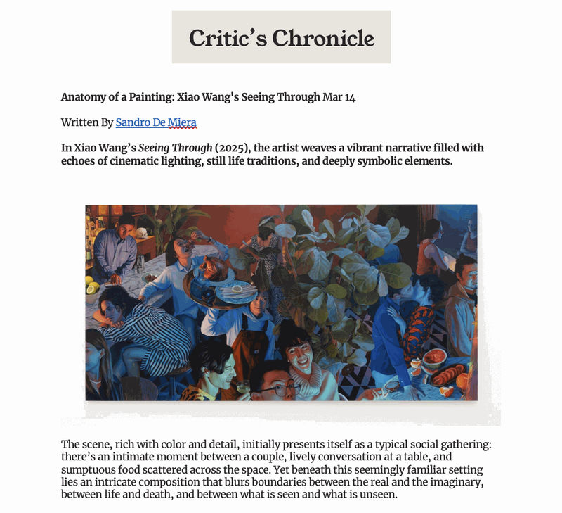 Xiao Wang in 'Anatomy of a Painting: Xiao Wang's Seeing Through'