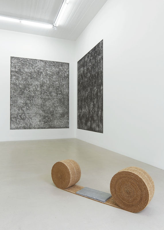 View of “Ragna Róbertsdóttir,” 2021. Foreground: Untitled, 1987. Background: Lava Landscape, 2021