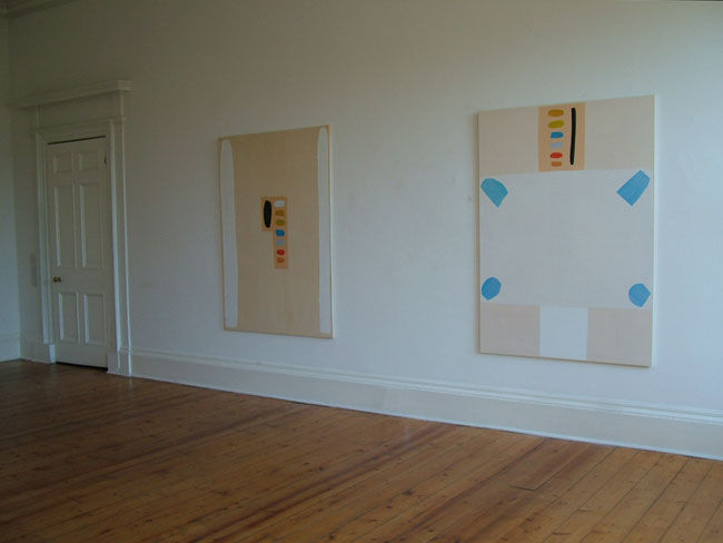 White Columns and Germanus of Auxerre 2004 acrylics on canvas 162cm x 117cm each