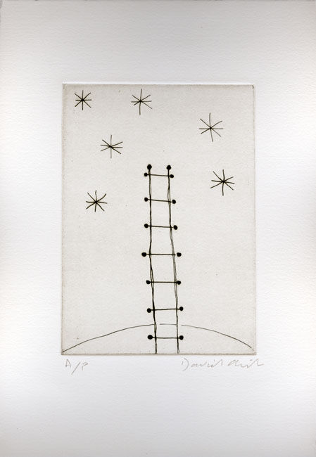 Tempest of Stars (ladder) 1992 etching, edition of 15 plus 1 AP 17.5 x 12.5 cm paper size &pound;380 +vat framed
