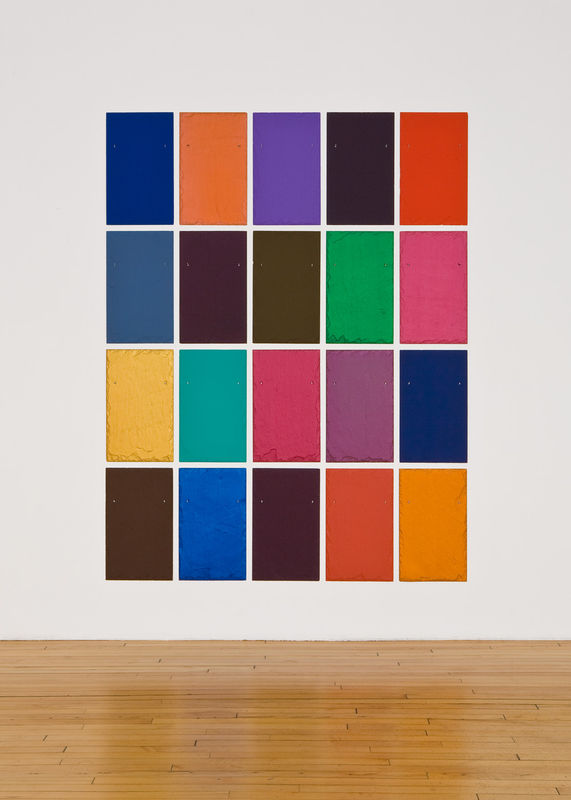 Easy Lover 2009 tempera on 20 slate tiles 50.8 x 30.5cm each; 210.7 x 162.5 cm overall