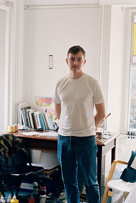 Brandon Logan in his studio, Orkney, 2023