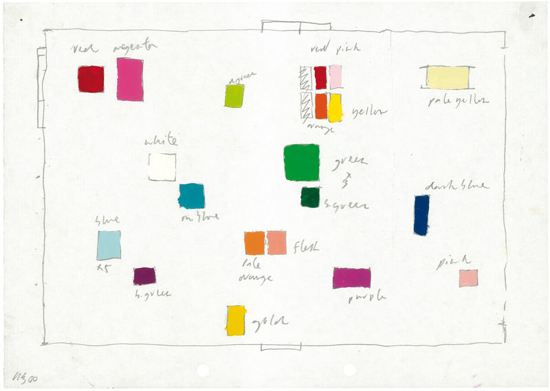 David Batchelor, King’s Cross drawing, 2000, enamel paint and pencil on paper, 21 x 29.5 cm