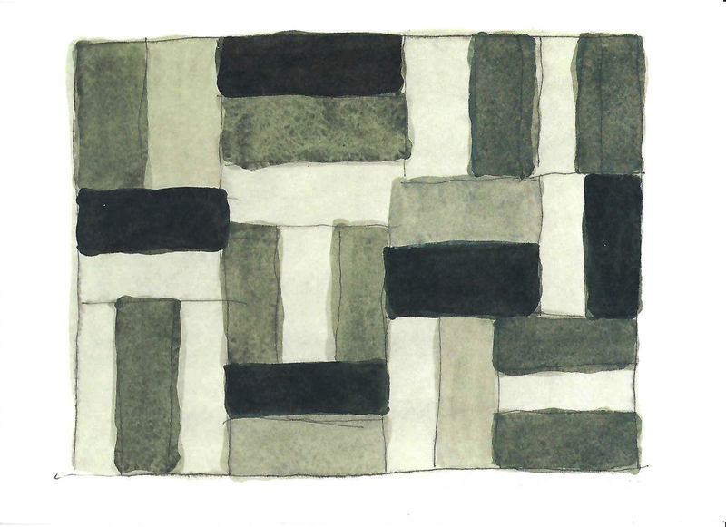 Sean Scully, '4.25.00', watercolour, 38 x 50 cm