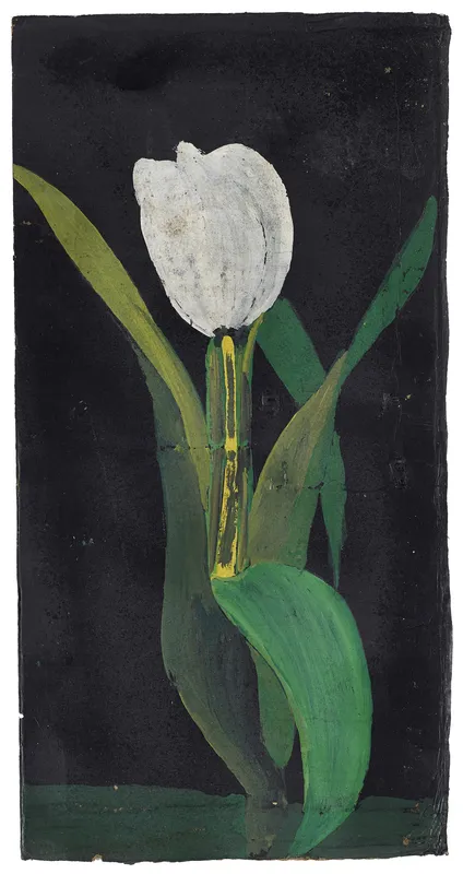 Frank Walter, 'Tulip', oil on card, 31.5 x 16.5 cm (artwork)