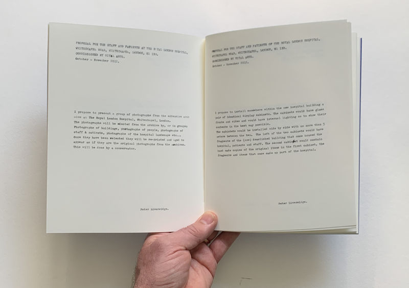 Peter Liversidge, Proposal Book, 'Proposals for the Royal London Hospital' 2013