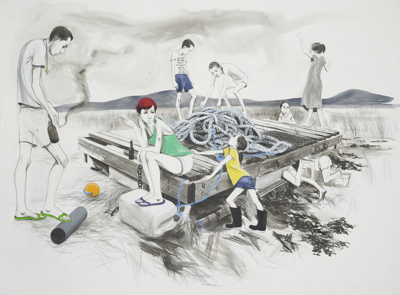 Charles Avery, Untitled (Tree No.2 for Jadindagadendar), 2012, Aluminim, Oil paint and silver, 443 ⅹ 348 ⅹ 410cm, Courtesy the artist and GRIMM gallery, Amsterdam.