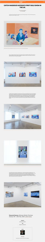 Catch Massoud Hayoun's First Solo Show in the UK