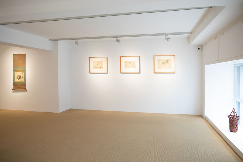 Malerei . Bambus, Tuschebilder und Bambuskörbe