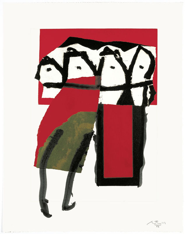 Robert Motherwell RED AND BLACK NO8, 1987