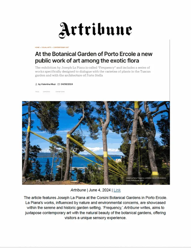 All’Orto Botanico di Porto Ercole una nuova opera d’arte pubblica tra la flora esotica