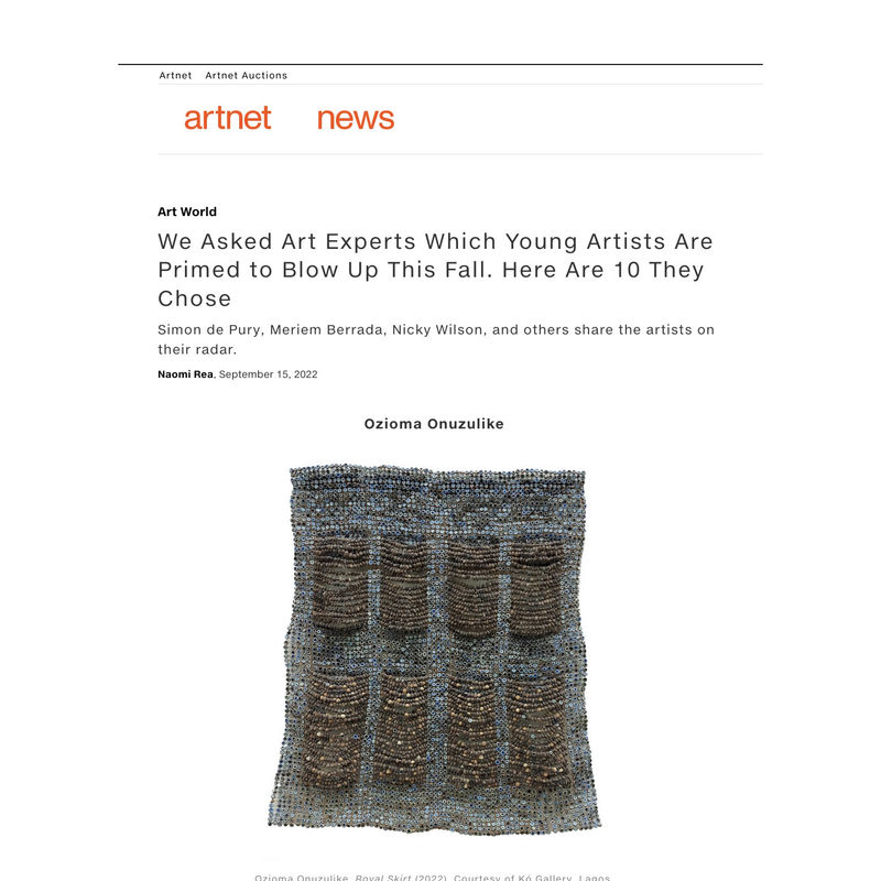 'We Asked Art Experts Which Young Artists Are Primed to Blow Up This Fall. Here Are 10 They Chose'