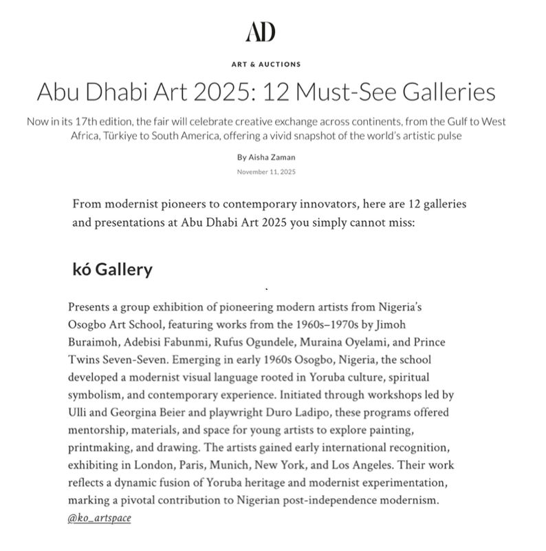 Abu Dhabi Art 2025: 12 Must-See Galleries