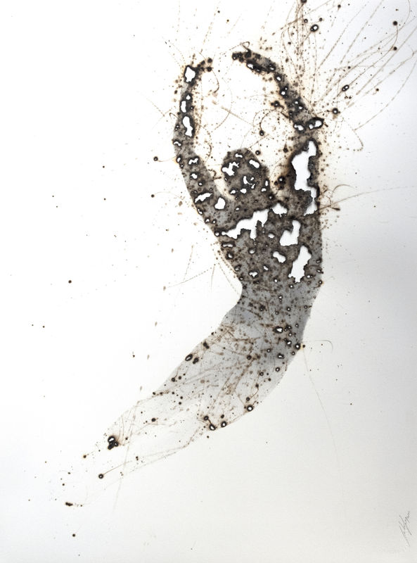 Hover Series #4 (2020) Sculpture and paint on paper 76 x 56 cm