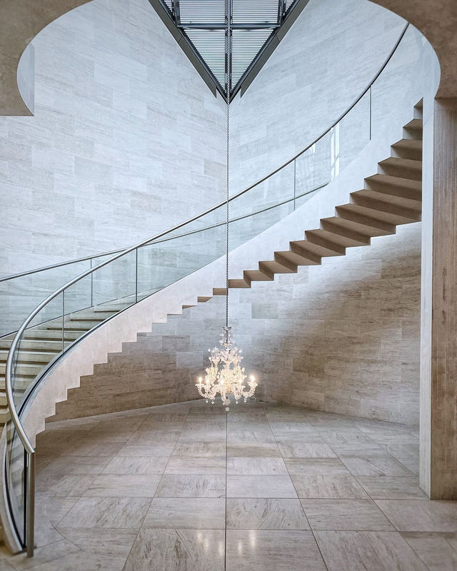 Installation view of Cerith Wyn Evans' sculpture at Mudam Luxembourg