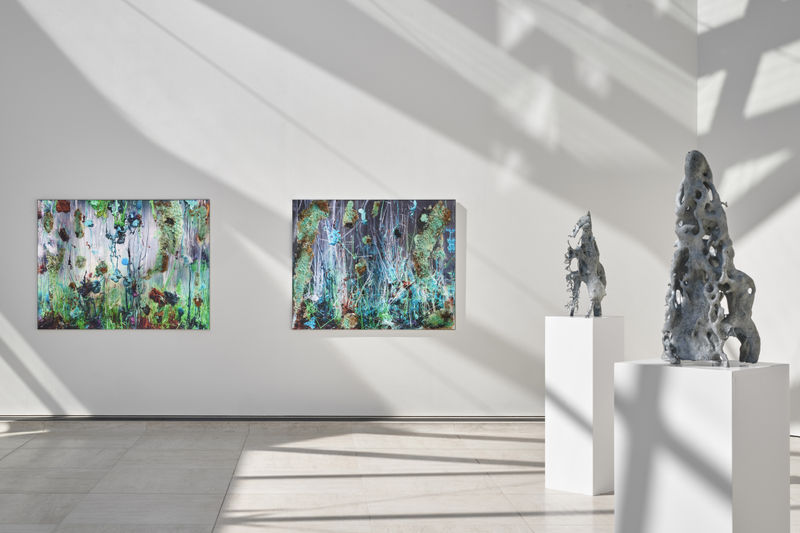 View of the exhibition Agnieszka Kurant. Risk Landscape, 07.06.2024 — 05.01.2025, Mudam Luxembourg Photo: Mareike Tocha © Mudam Luxembourg