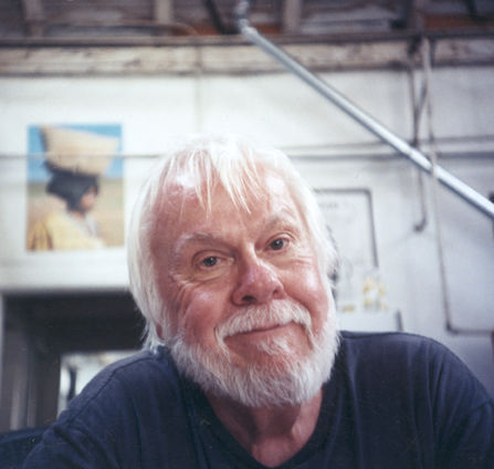 Portrait of John Baldessari in the studio
