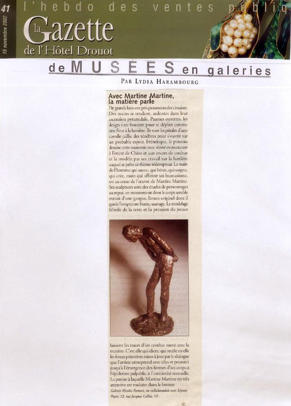 Avec Martine Martine, la matière parle
