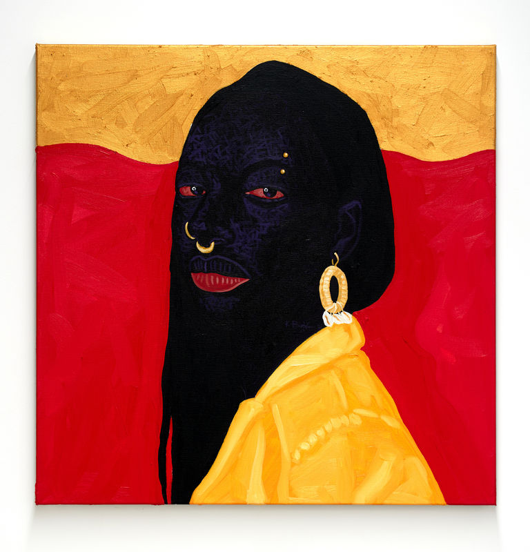 Kwesi Botchway, Free Spirit, 2021. Oil on canvas, 80 x 80 cm I 31 1/2 x 31 1/2 in