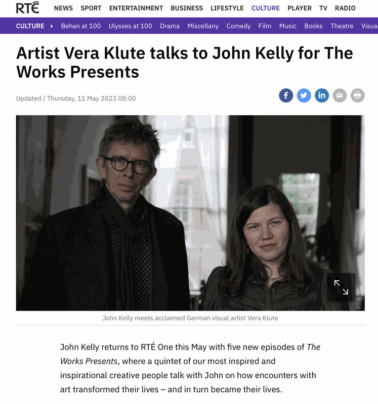 Vera Klute: The Works Presents, RTE One Television