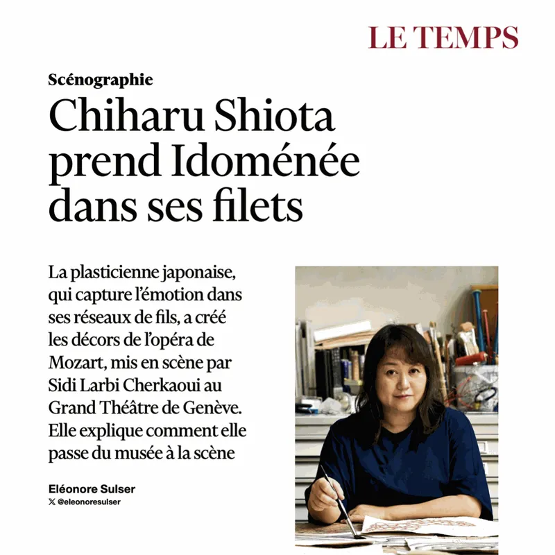 Chiharu Shiota prend Idoménée dans ses filets