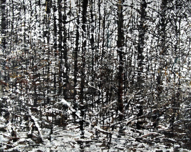 Philippe Cognée, Forêt enneigée © Musée de Grenoble