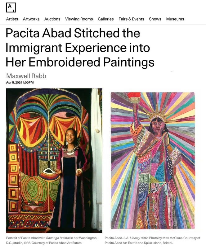 Pacita Abad Stitched the Immigrant Experience into Her Embroidered Paintings