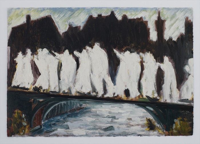 Tim Stoner Bridge , 2013 Oil on paper 33 x 47.5 cm / 12.9 x 18.7 in