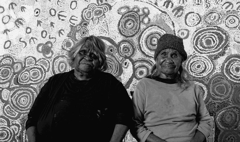 Jeannie Minunga and Kay Finn are Indigenous Aboriginal artists from Australia and also sisters in law who create collaborative large scale paintings together, currently being exhibited amongst contemporaries at the EXPO Chicago art fair by the Rebecca Hos