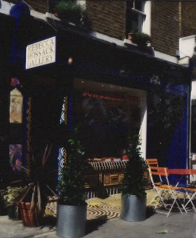 Exterior of the Rebecca Hossack Gallery painted by Jimmy Pike