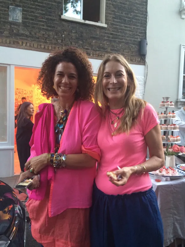 Rebecca Hossack with Pippa Small