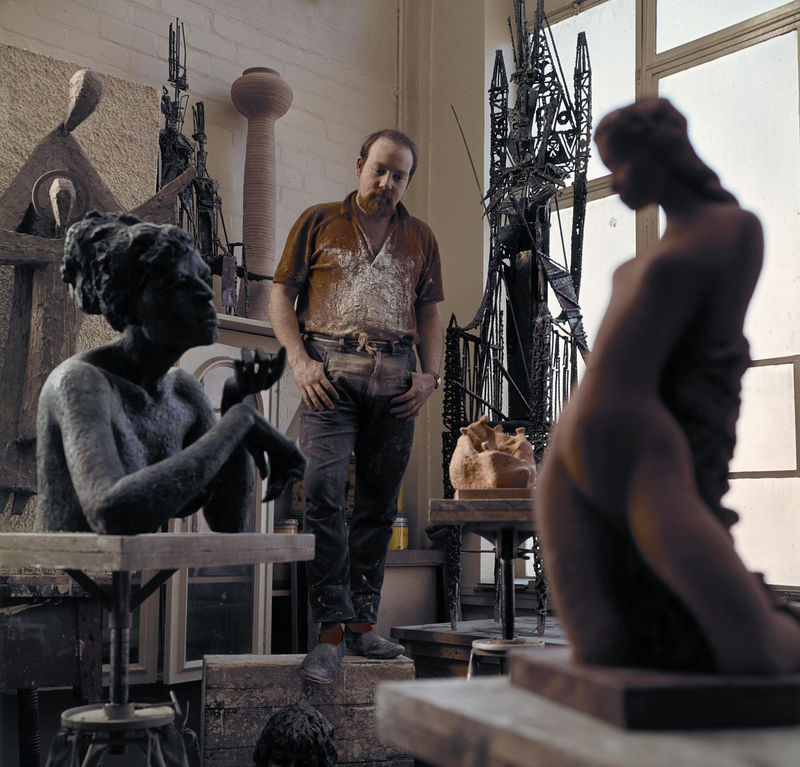 Alastair in his studio, Duncan of Jordanstone. © Joseph McKenzie